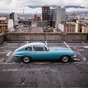 Vintage Blue Classic Car